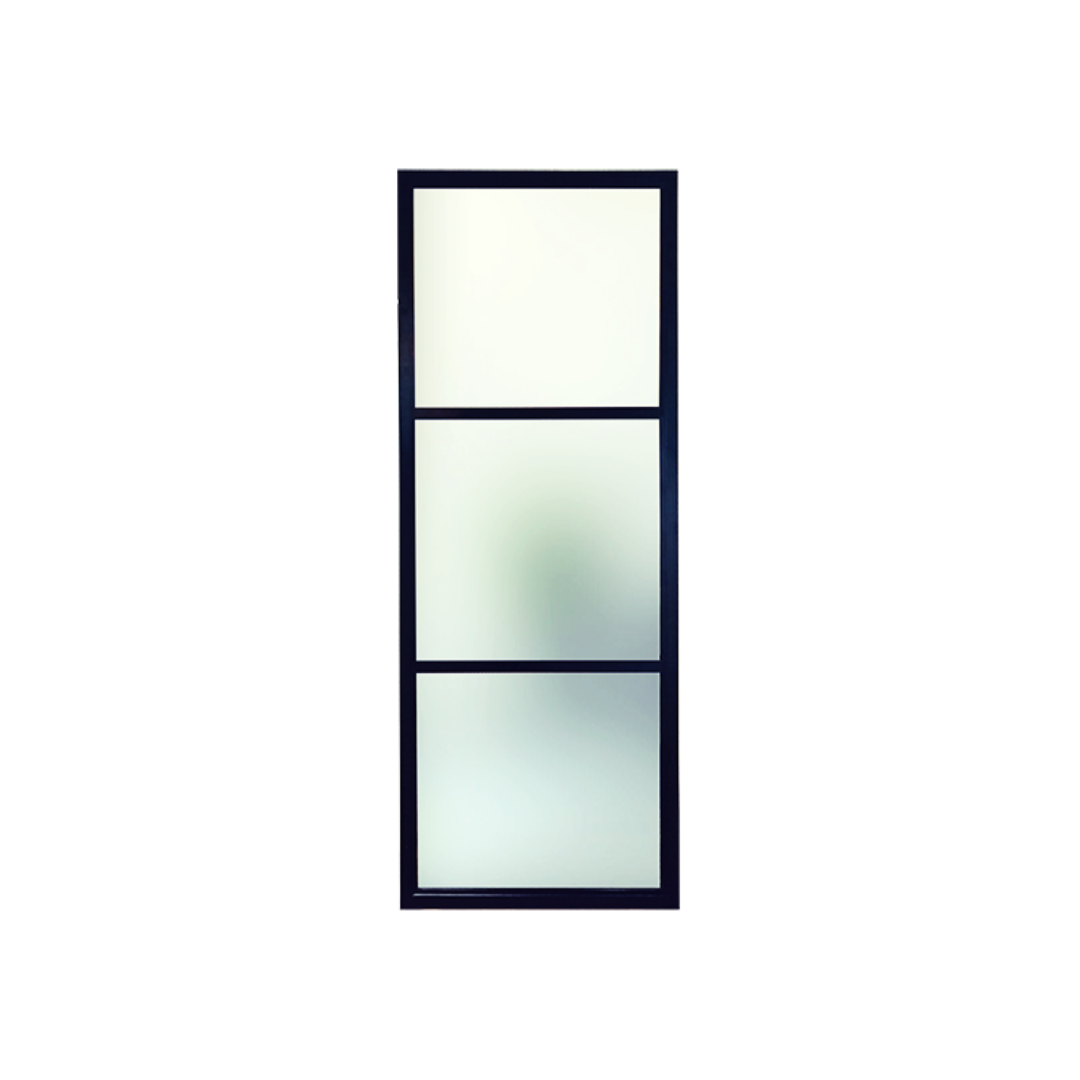 3 Panel Interior Screen - White Laminate Glass – Luxe Interior Doors Ltd